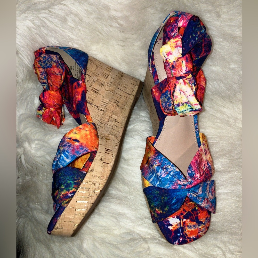 Impo Orabelle Women's Ankle Wrap Platform Wedge Memory Foam Sandals - Picture 10 of 15